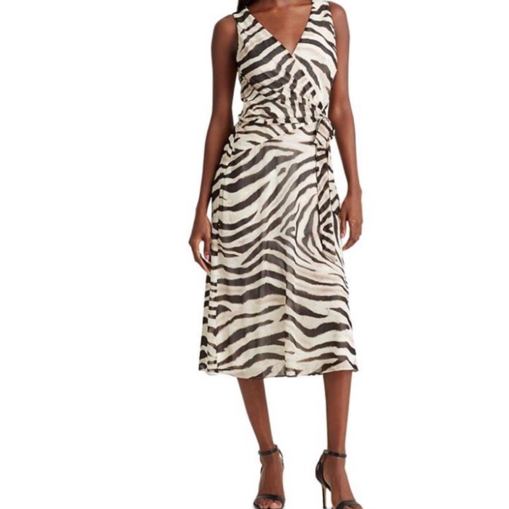 Women's Zebra Print Sleeveless Dress
